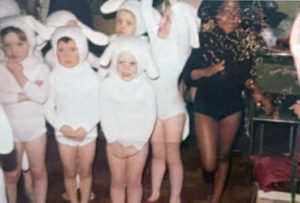 dancers in sheep costumes