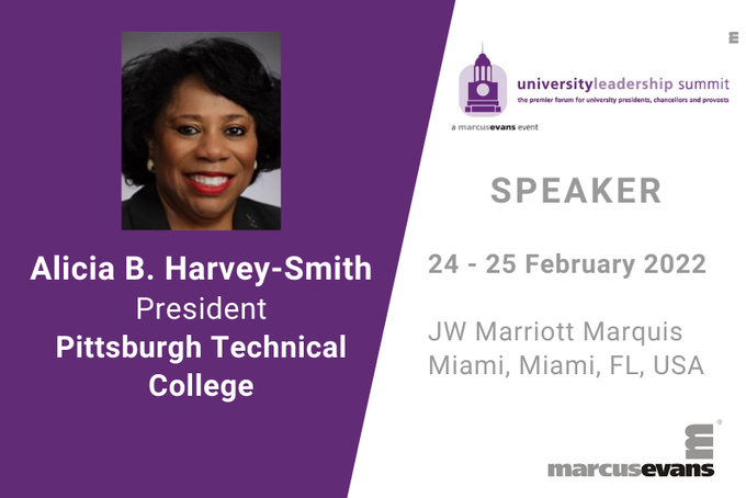 Alicia B. Harvey-Smith President of Pittsburgh Technical College Speaking February 23-24 2022 in Miami Florida USA