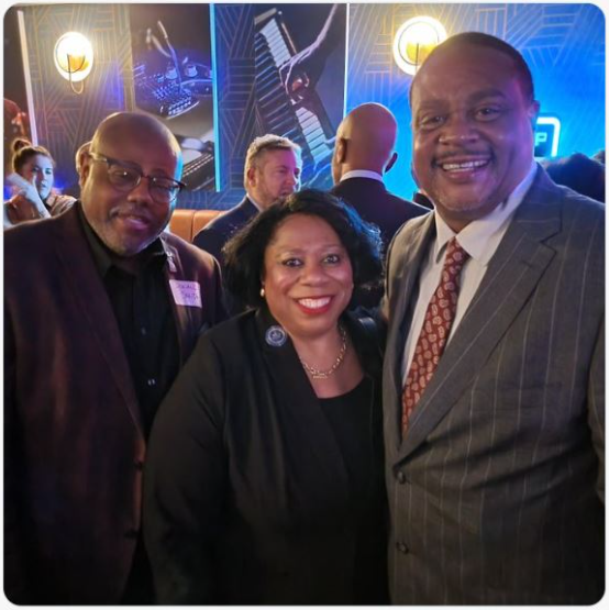 Dr. Alicia Harvey-Smith standing next to Mayor Ed Gainey at  the One Year Celebration.