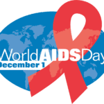 A logo for World Aids Day, December 1.