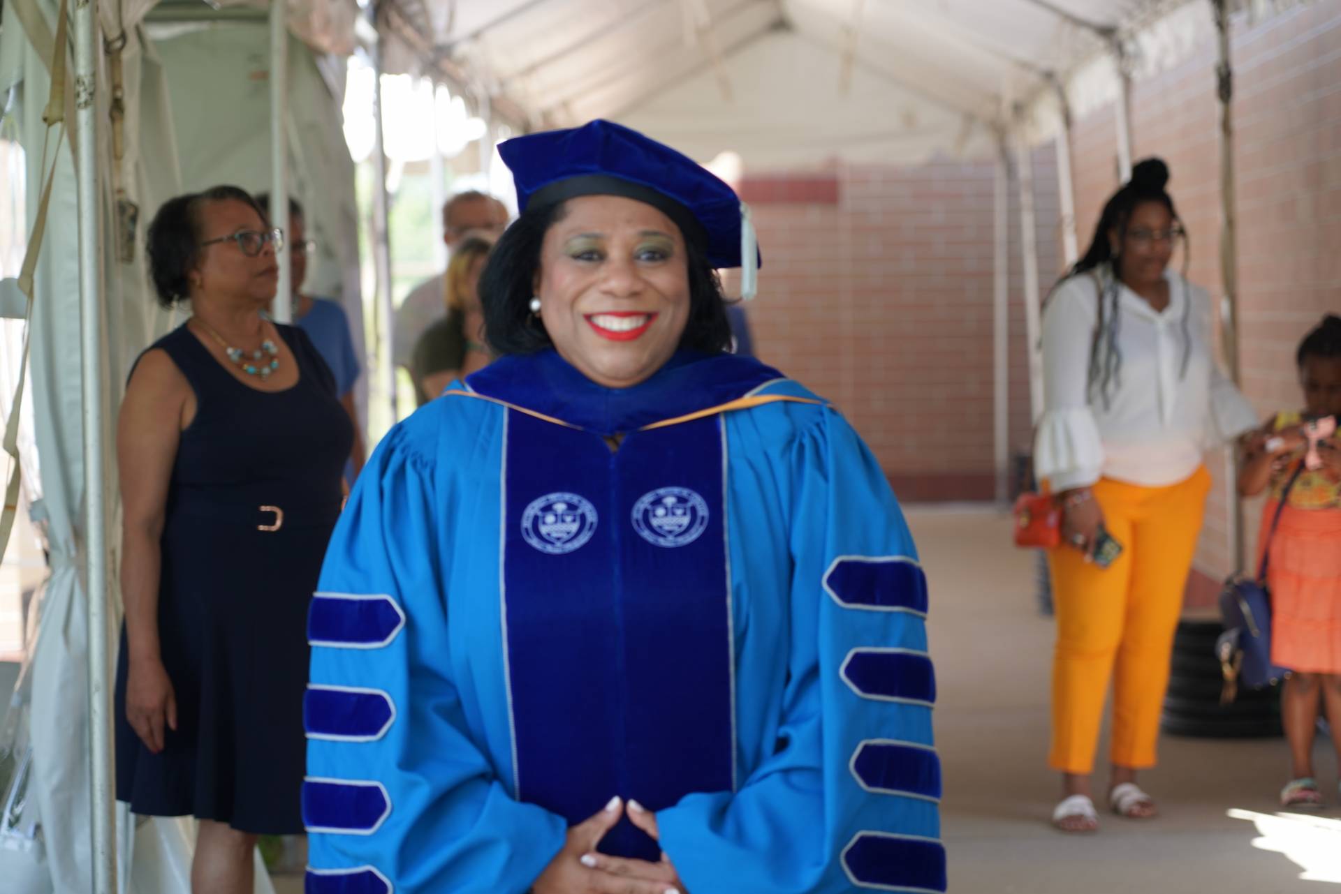 A photo of Dr. Harvey-Smith at the installation ceremony.
