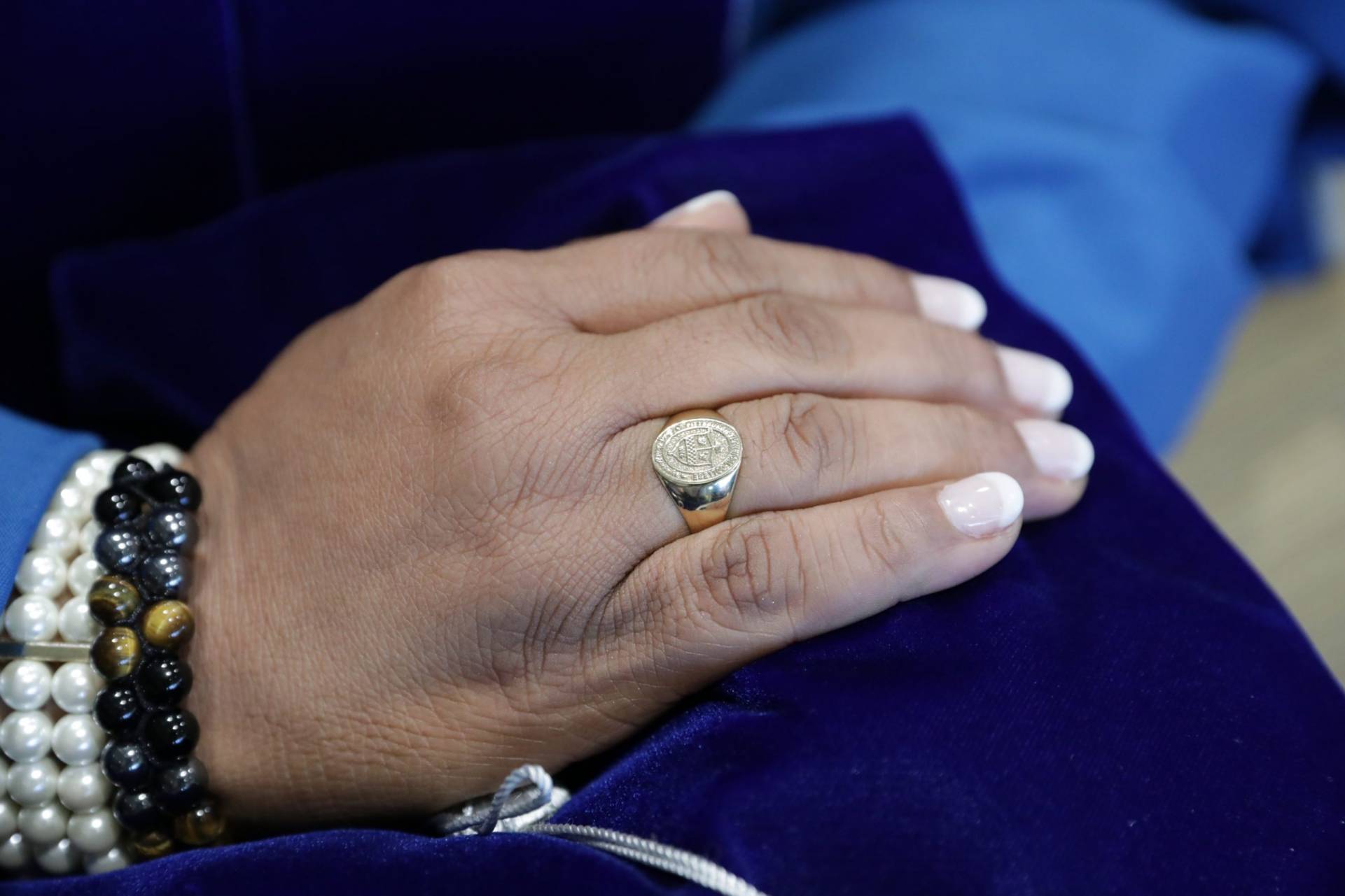 The presidential ring received by Dr. Harvey-Smith for the Installation Ceremony.
